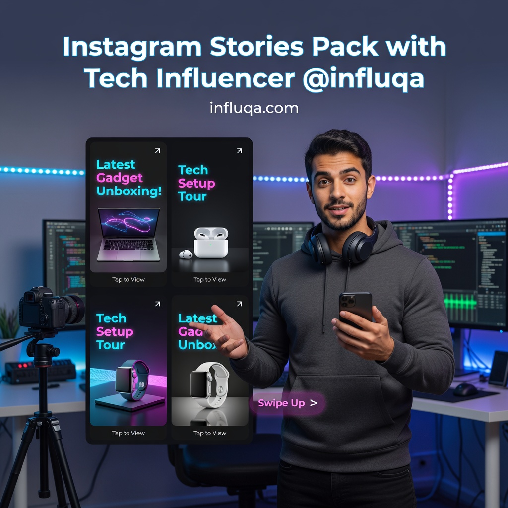 Instagram Stories Pack with Tech Influencer @influqa