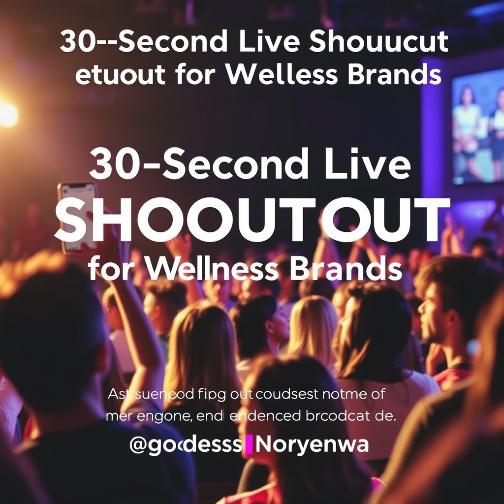 30-Second Live Shoutout for Wellness Brands