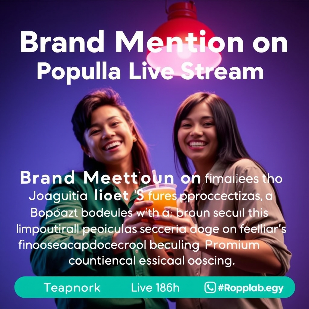 Brand Mention on a Popular Live Stream
