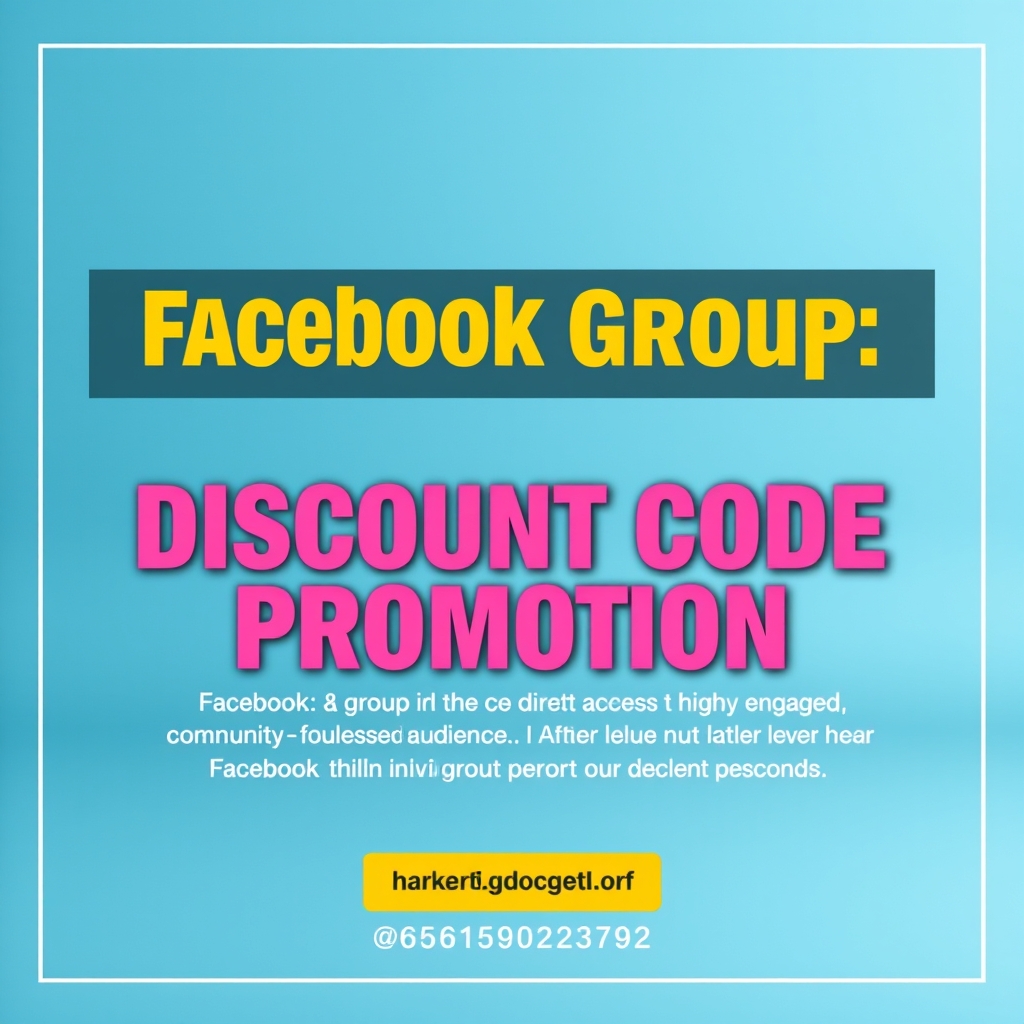 Facebook Group Discount Code Promotion