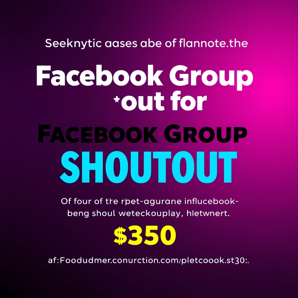 Facebook Group Shoutout for Members